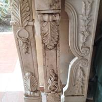 Cornice caminetto in marmo di Carrara