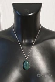 Collana in argento 925 e agata indiana naturale 