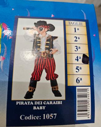 costume carnevale bimbo pirata  4 Anni