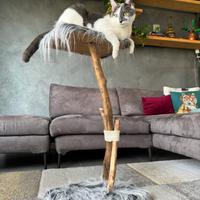 Tiragraffi per gatti in legno naturale