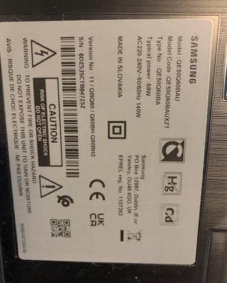 Ricambi tv samsung QE50Q60BAU
