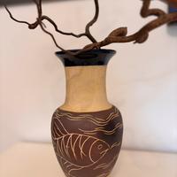 Vaso artigianale in terracotta altezza cm 32