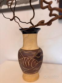 Vaso artigianale in terracotta altezza cm 32
