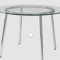 Tavolo rotondo vetro acciaio
