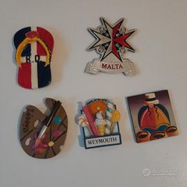 Cinque  calamite  per frigorifero 