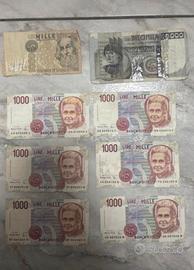 Set di banconote lire