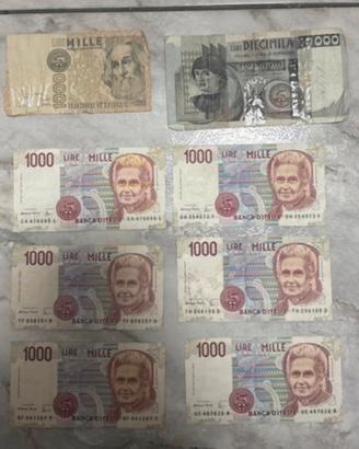 Set di banconote lire