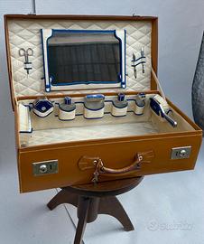 VALIGIA IN PELLE VINTAGE PORTA PROFUMI
