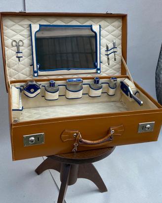 VALIGIA IN PELLE VINTAGE PORTA PROFUMI