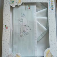 lenzuolo culla/ carrozina +sotto + federa  nuovi