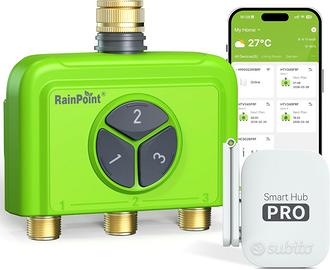 Centralina Irrigazione WiFi 3 Zone con Hub, Timer