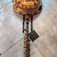 Liuto etnico africano in zucca intagliata