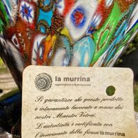 Vaso Murano La Murrina foglia D'oro. cm36