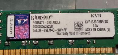 Ram Kingston KVR1333D3N9/4G