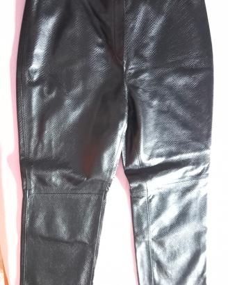 Pantalone in vera pelle nero Caractere 