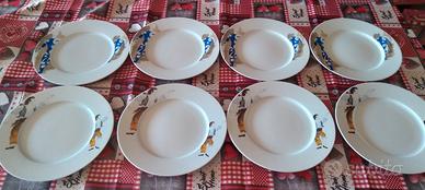 8 piatti piani in porcellana di Bohemia (Picasso )