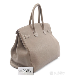 Borsa ZARA vera pelle by John Galliano etoupe
