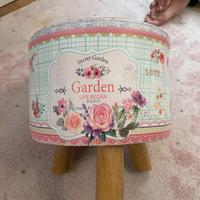 Pouf rosa country chic