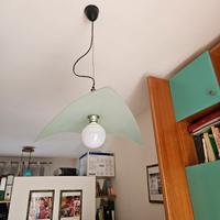 LAMPADARIO CON PIATTO IN VETRO 