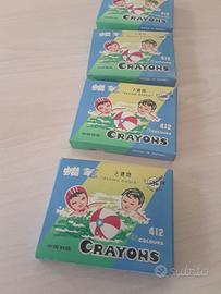 4 confezioni vintage pastelli a cera Flying Eagle
