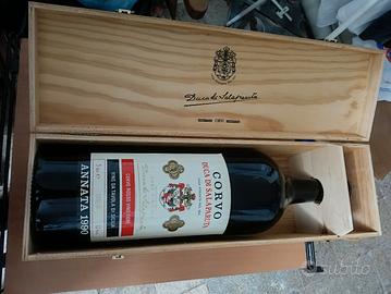 bottiglia vino 5 litri Corvo rosso annata 1990