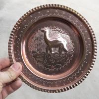 Vecchio quadro libico sbalzo su rame