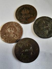 LOTTO 4 MONETE DA 1 CENTESIMO REGNO LOMBARDO-VENET