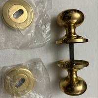 Coppia pomoli girevoli per porte ottone massicio