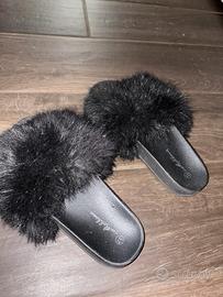 Ciabatte con pelo ragazza