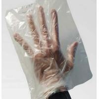 Guanti palmati trasparenti monouso (stock)