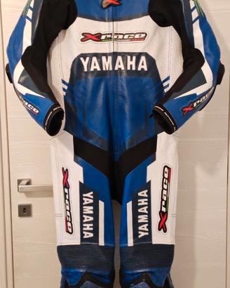 tuta da moto pelle bovina xrace YAMAHA - nuova 50