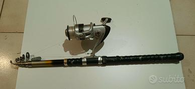 Lotto canne da pesca usate + mulinelli