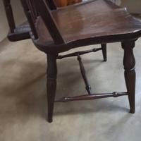 Sedie country in legno di castagno, restaurate.