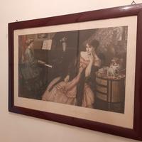 Quadro stampa signora e piano