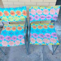 2 sedie pieghevoli campeggio