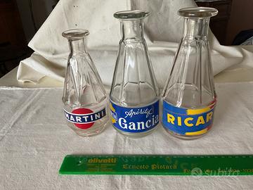 Bottiglie pubblicitarie MARTINI RICARD GANCIA vetr