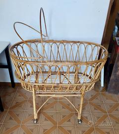 culla lettino bambino in bambu' cm 40x56x93