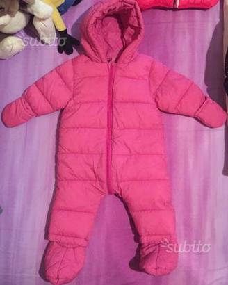 Tuta intera neonata imbottita invernale 6 mesi