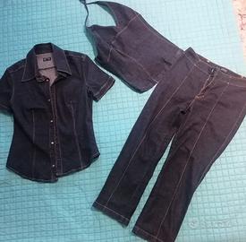Tre pezzi jeans elasticizzato