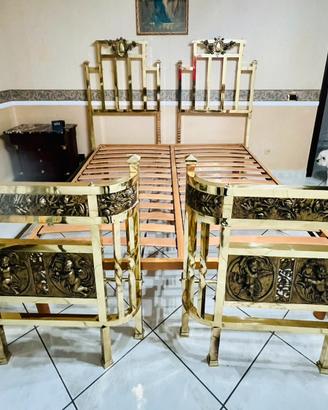 Letto in ottone