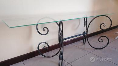 Tavolo in ferro battuto 130x35