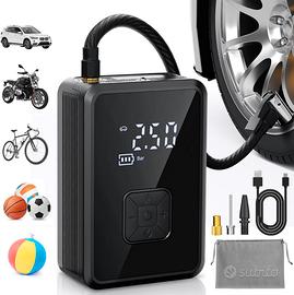 mini compressore aria portatile torcia led