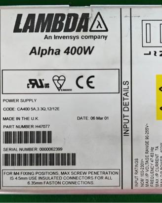 Alimentatore Lambda mod. ALPHA 400W