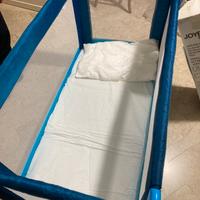 Lettino viaggio joyello cuscino materasso piumino