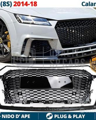 GRIGLIA per Audi TT 8S 14-18 NIDO D'APE Nero Lucid