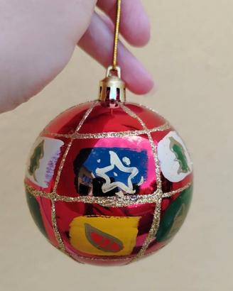 Palla di Natale decorata vintage da collezione 