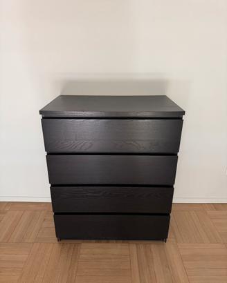 Cassettiera Ikea Malm nero