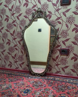 Specchio cornice metallo bronzato 