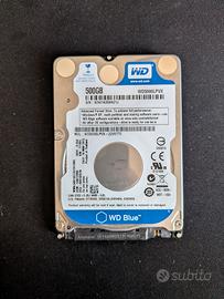 Hard Disk WD Blue 500GB 2.5" Slim Usato pochissimo