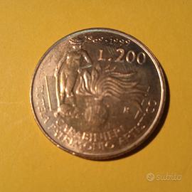 200 lire Carabinieri tutela pat. artist.